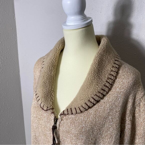 A Little Extra Spice Ramie/Cotton Blend Zipper Front Cardigan Sweater Women's 1X - Picture 12 of 16